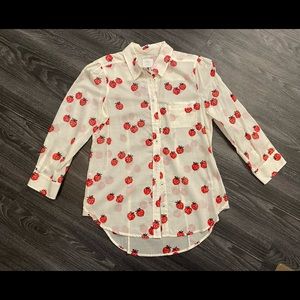 Anthropologie Strawberry blouse